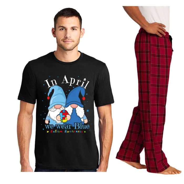 Support Advocate Gnomes In April Blue Utism Awareness Gift Pajama Set