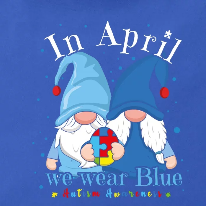 Support Advocate Gnomes In April Blue Utism Awareness Gift Zip Tote Bag