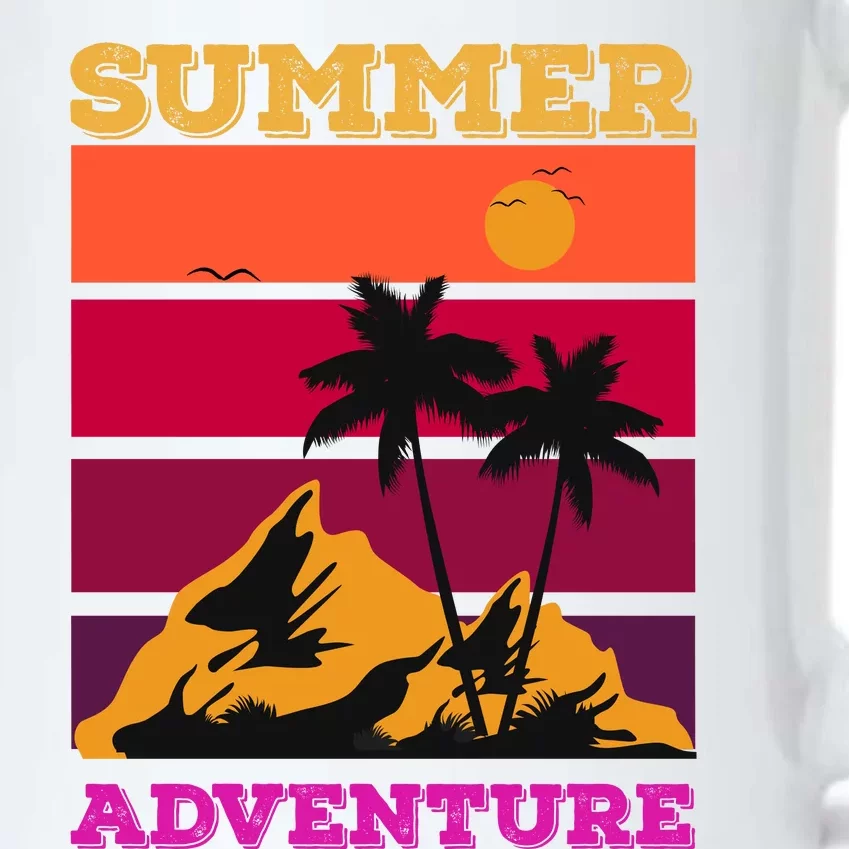 Summer Adventure Graphic Black Color Changing Mug