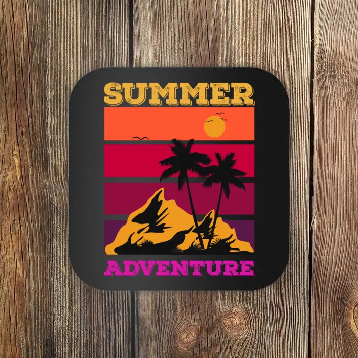 Summer Adventure Graphic Coaster