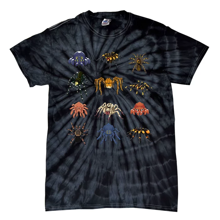 Spider Animal Gifts Black Short Sleeve  Tarantula Arthropod Spider For Arachnid Tie-Dye T-Shirt