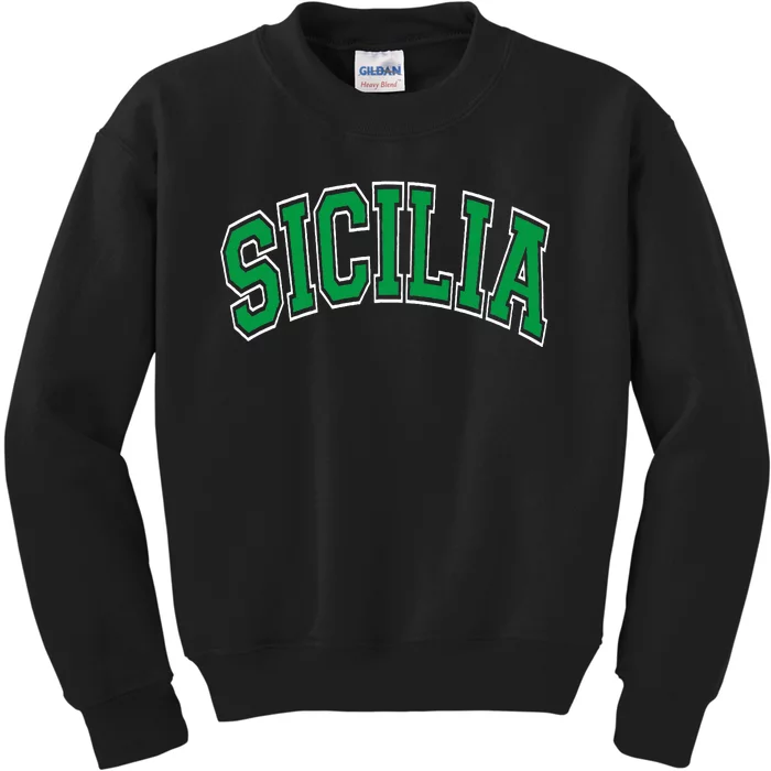 Sicilia Arched Green Kids Sweatshirt