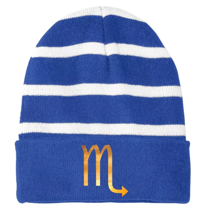 Scorpio Astrology Gift Bohemian October November Birthday Cute Gift Striped Beanie with Solid Band