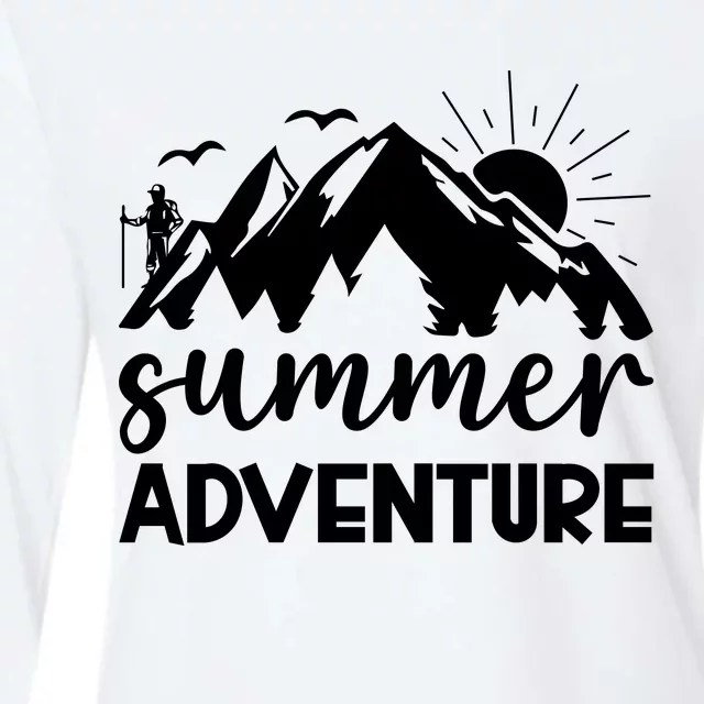 Summer Adventure Graphic Womens Cotton Relaxed Long Sleeve T-Shirt