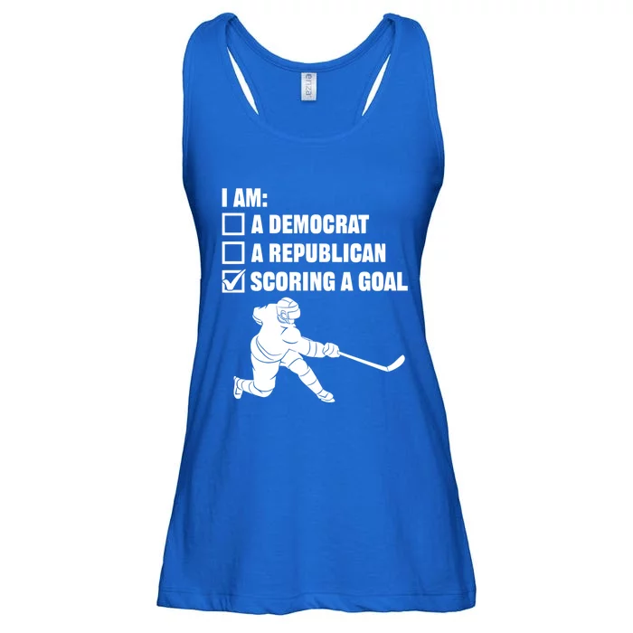 Scoring A Goal Gift Ice Hockey Sport Team Player Coach Goalie Gift Ladies Essential Flowy Tank