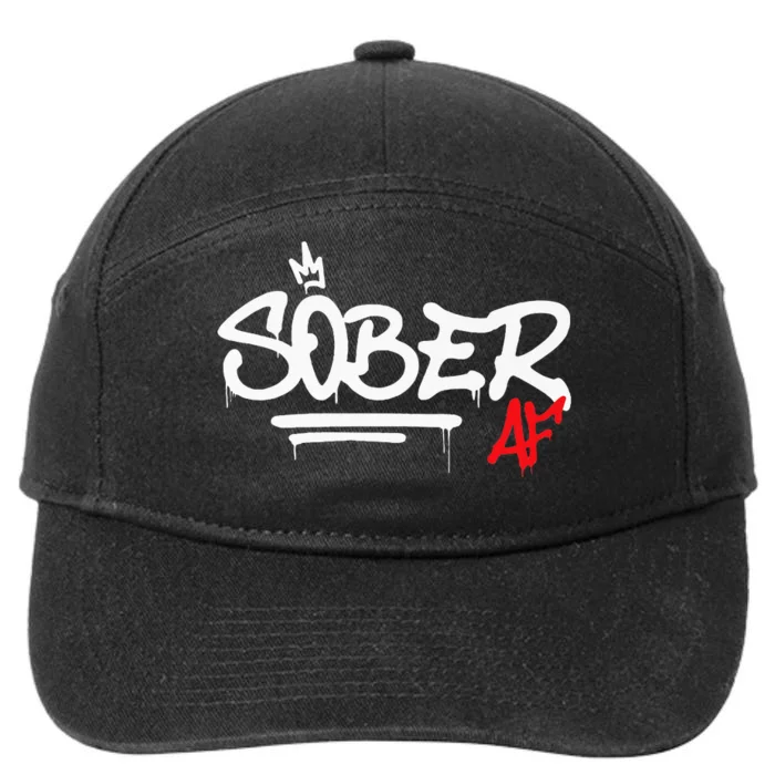 Sober AF Graffiti AA NA Recovery 7-Panel Snapback Hat