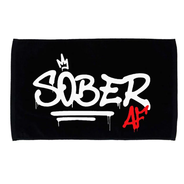 Sober AF Graffiti AA NA Recovery Microfiber Hand Towel