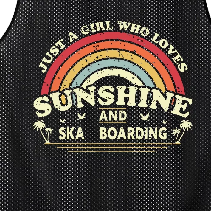 Skateboard A Girl Who Loves Sunshine Skateboarding Mesh Reversible Basketball Jersey Tank