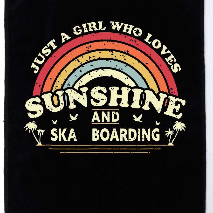 Skateboard A Girl Who Loves Sunshine Skateboarding Platinum Collection Golf Towel