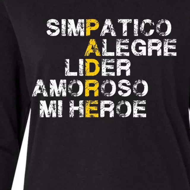 Spanish Acronym Gift For Fathers Day Womens Cotton Relaxed Long Sleeve T-Shirt