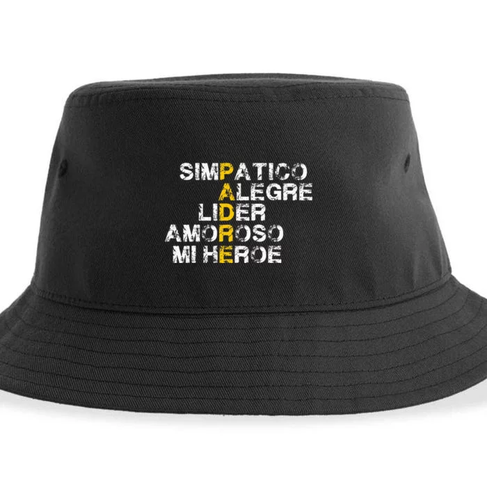 Spanish Acronym Gift For Fathers Day Sustainable Bucket Hat