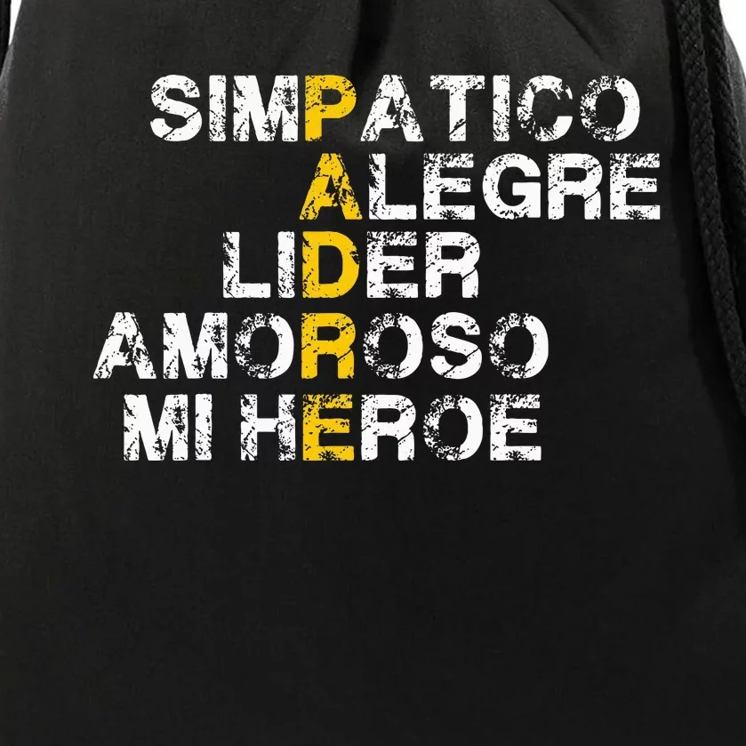 Spanish Acronym Gift For Fathers Day Drawstring Bag