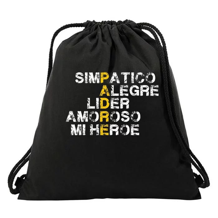 Spanish Acronym Gift For Fathers Day Drawstring Bag