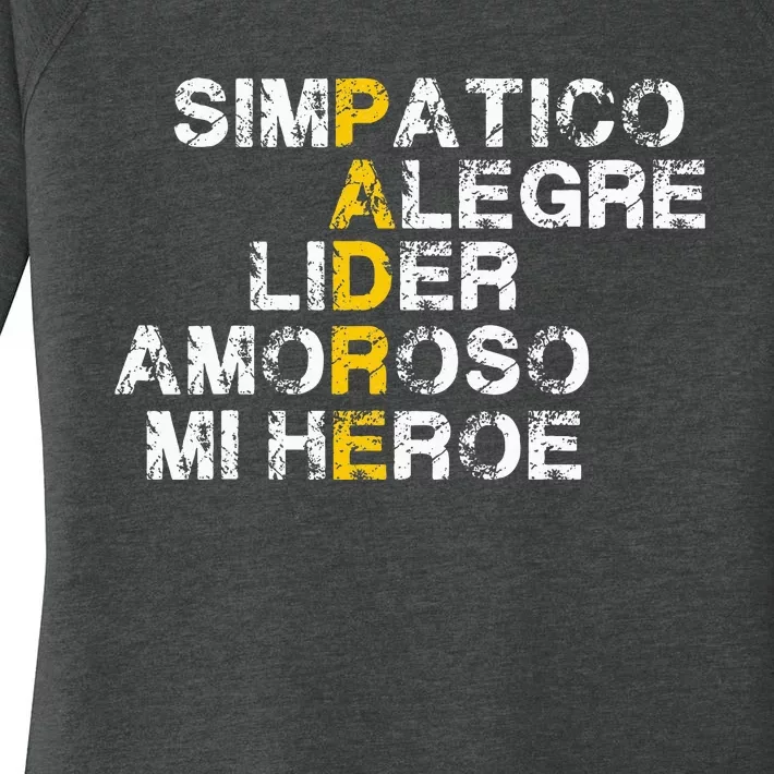 Spanish Acronym Gift For Fathers Day Women's Perfect Tri Tunic Long Sleeve Shirt