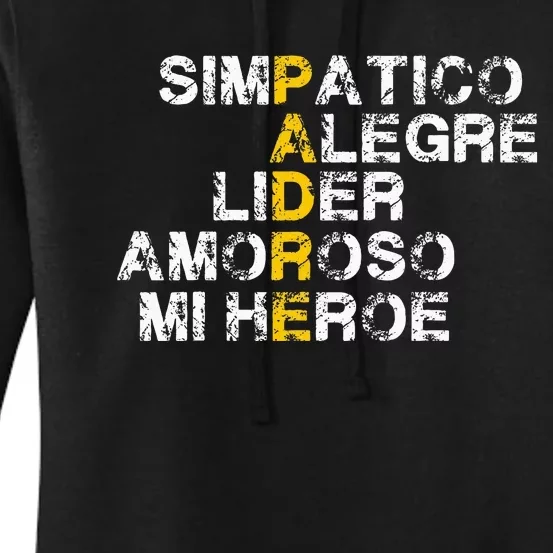 Spanish Acronym Gift For Fathers Day Women's Pullover Hoodie