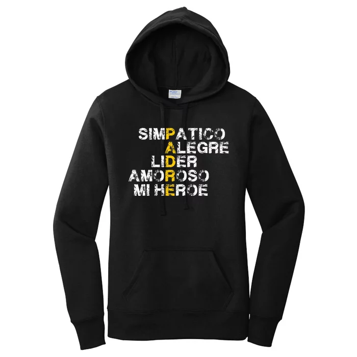 Spanish Acronym Gift For Fathers Day Women's Pullover Hoodie