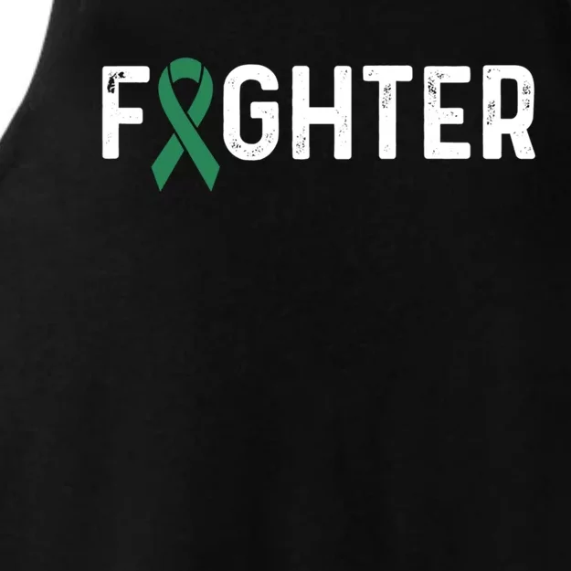 Scoliosis Awareness Green Ribbon Fighter Gift Ladies Tri-Blend Wicking Tank