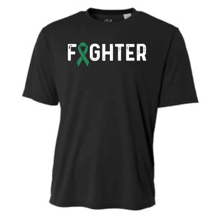 Scoliosis Awareness Green Ribbon Fighter Gift Cooling Performance Crew T-Shirt