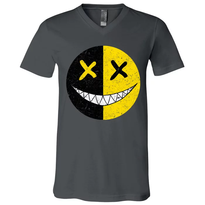 Street Abstract Graffiti Smile X Face V-Neck T-Shirt