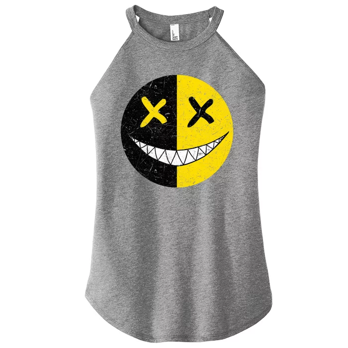 Street Abstract Graffiti Smile X Face Women’s Perfect Tri Rocker Tank