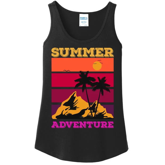 Summer Adventure Graphic Ladies Essential Tank