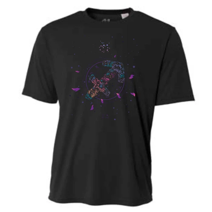 Sagittarius Floral Zodiac Cooling Performance Crew T-Shirt