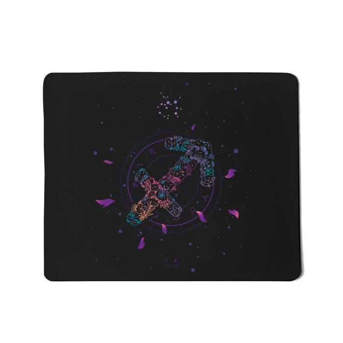 Sagittarius Floral Zodiac Mousepad