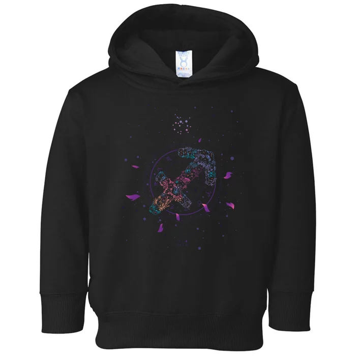 Sagittarius Floral Zodiac Toddler Hoodie