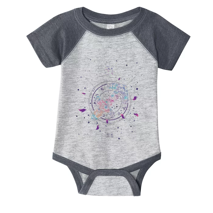 Sagittarius Floral Zodiac Infant Baby Jersey Bodysuit