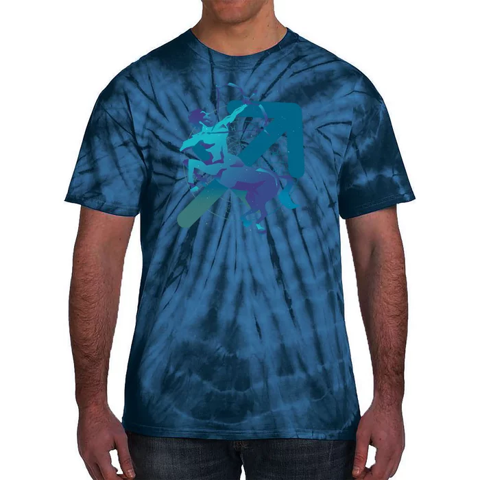 Sagittarius Zodiac Symbol Tie-Dye T-Shirt