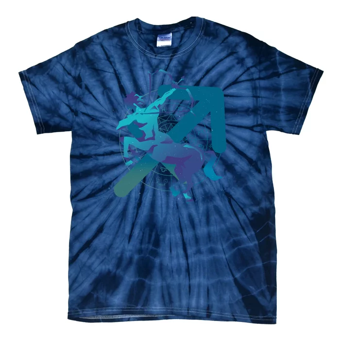 Sagittarius Zodiac Symbol Tie-Dye T-Shirt