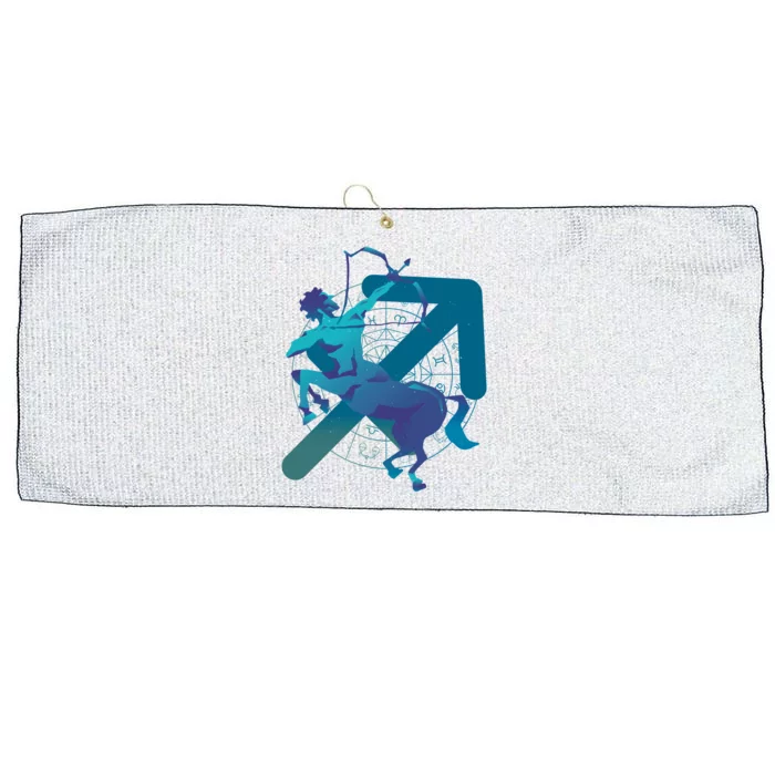 Sagittarius Zodiac Symbol Large Microfiber Waffle Golf Towel