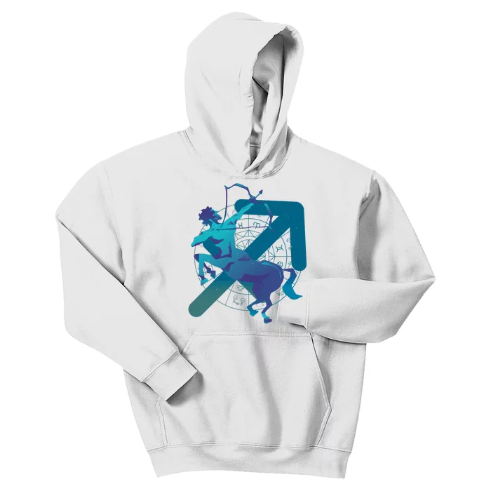 Sagittarius Zodiac Symbol Kids Hoodie