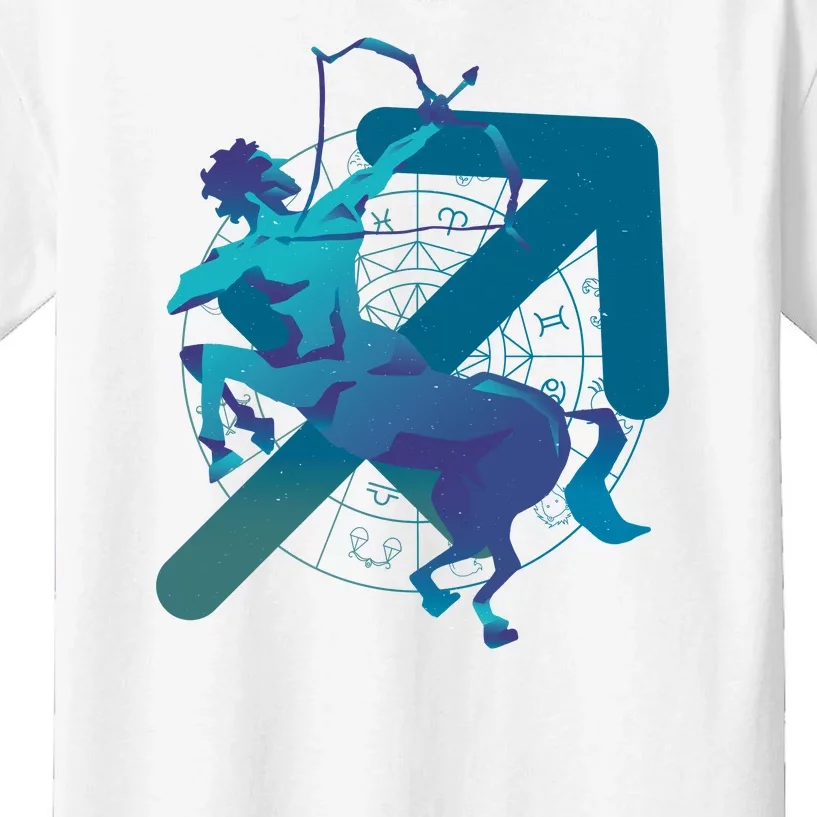 Sagittarius Zodiac Symbol Kids T-Shirt