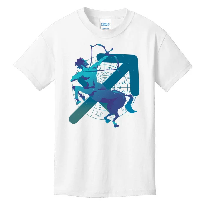 Sagittarius Zodiac Symbol Kids T-Shirt