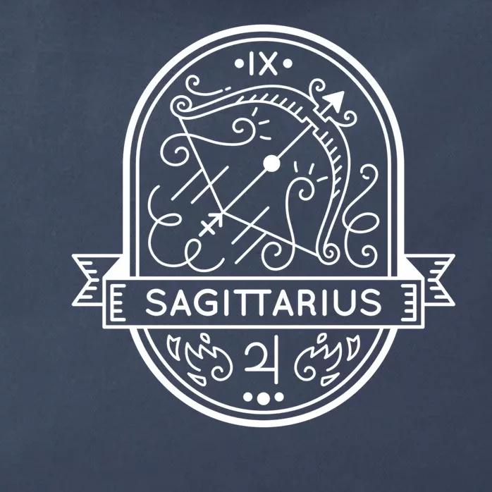 Sagittarius Zodiac Symbol Design Zip Tote Bag