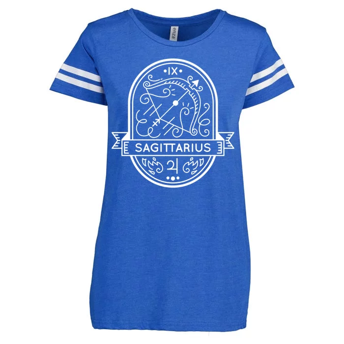 Sagittarius Zodiac Symbol Design Enza Ladies Jersey Football T-Shirt