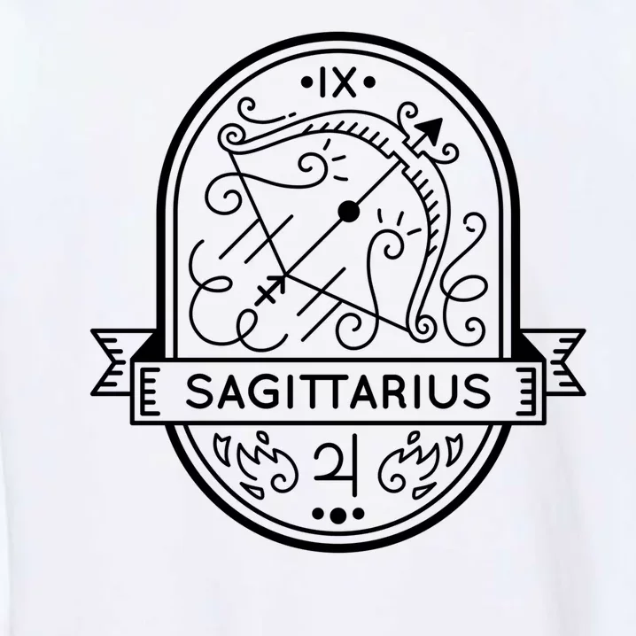 Sagittarius Zodiac Symbol Design Garment-Dyed Sweatshirt