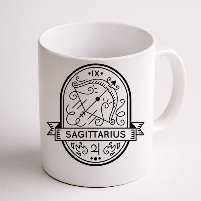 Sagittarius Zodiac Symbol Design Front & Back Coffee Mug