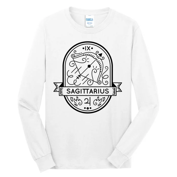 Sagittarius Zodiac Symbol Design Tall Long Sleeve T-Shirt