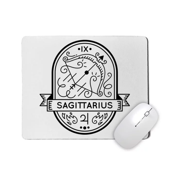 Sagittarius Zodiac Symbol Design Mousepad