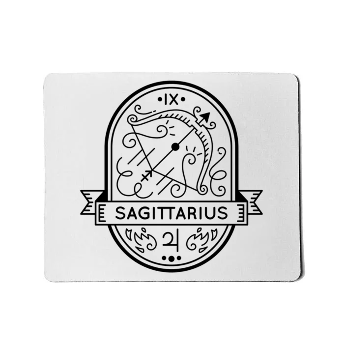 Sagittarius Zodiac Symbol Design Mousepad