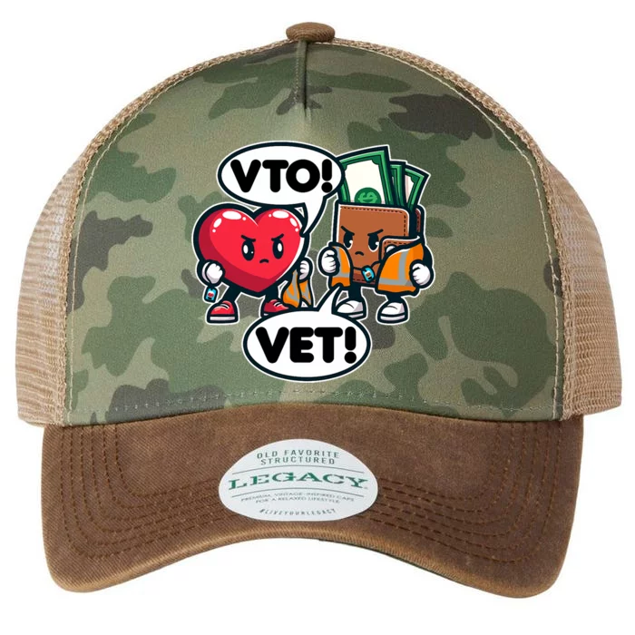 Swagazon Associate Heart Says Vto Wallet Says Vet Legacy Tie Dye Trucker Hat