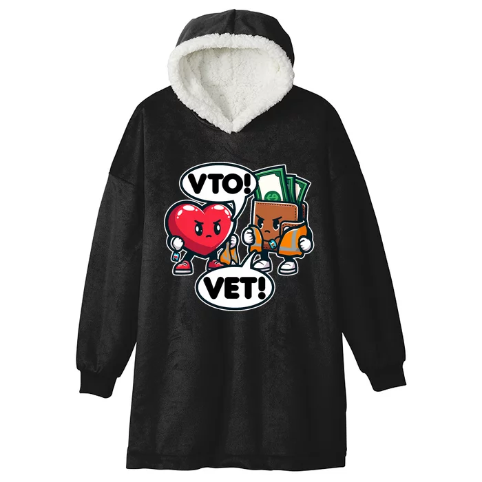 Swagazon Associate Heart Says Vto Wallet Says Vet Hooded Wearable Blanket