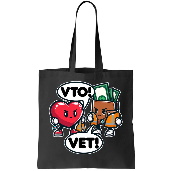 Swagazon Associate Heart Says Vto Wallet Says Vet Tote Bag