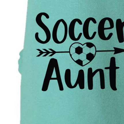 Soccer Aunt Heart Sport Lover Auntie Mother's Day Doggie 3-End Fleece Hoodie