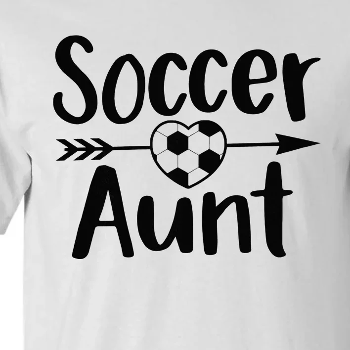 Soccer Aunt Heart Sport Lover Auntie Mother's Day Tall T-Shirt