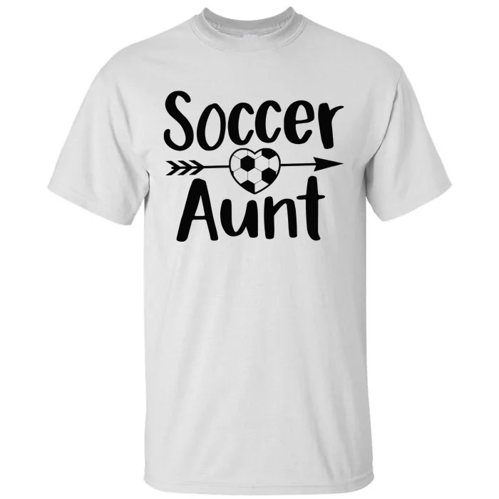 Soccer Aunt Heart Sport Lover Auntie Mother's Day Tall T-Shirt