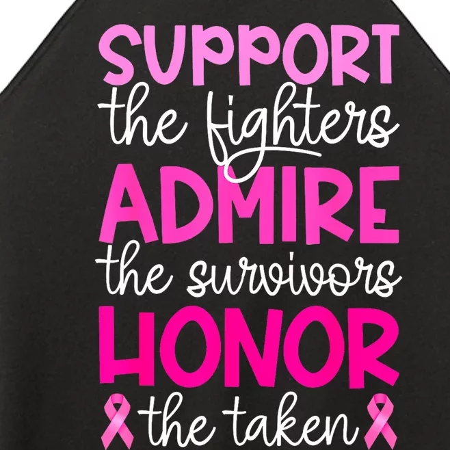 Support Admire Honor Breast Cancer Awareness Gift Women’s Perfect Tri Rocker Tank