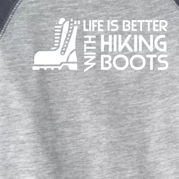 Sayings About Hiking Boots Hiking Lover Toddler Fine Jersey T-Shirt